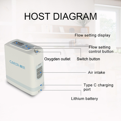 COPD 환자들 산소 요법을 위한 POC 휴대용 산소 집선장치